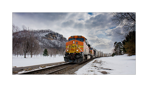 Burlington Northern Santa Fe Railroad at Grandad Bluff - La Crosse, Wisconsin