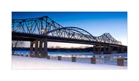 Cass Street Bridge over icy river